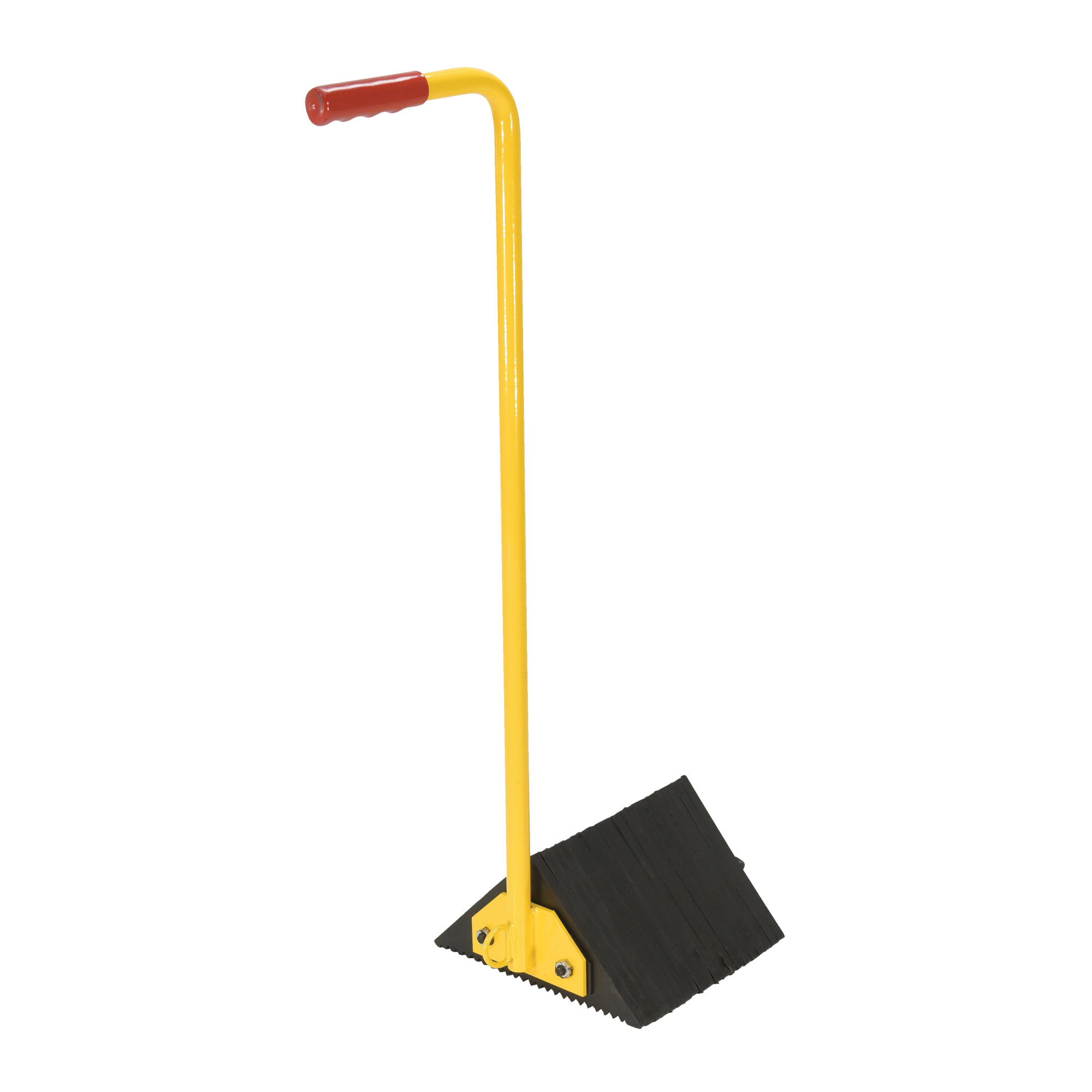 Vestil Rubber Wheel Chock - 20in., Ergo Handle, Durable, Model# LWC-14M-ERGO